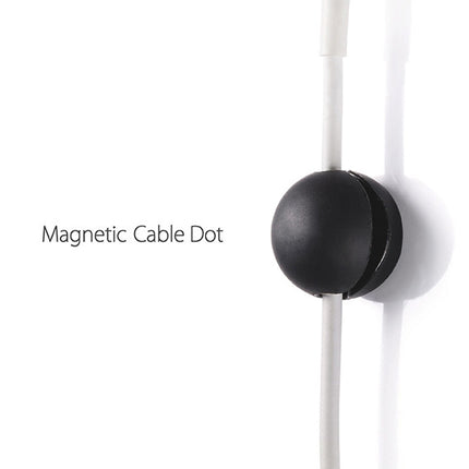 Magnetic Wire Take-up Cable Winder Magnetic Holder Desktop Storage(Black White)-garmade.com