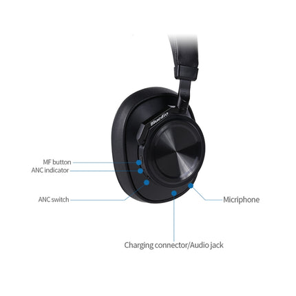 Bluedio T6 Bluetooth Version 5.0 Headset Bluetooth Headset(Black)-garmade.com