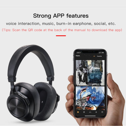 Bluedio T6S Bluetooth Version 5.0 Headset Bluetooth Headset Support Headset Automatic Playback(Black)-garmade.com