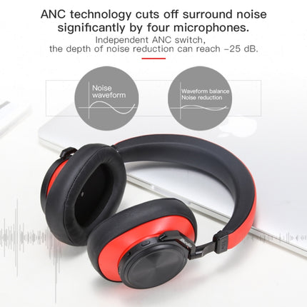 Bluedio T6S Bluetooth Version 5.0 Headset Bluetooth Headset Support Headset Automatic Playback(Red)-garmade.com
