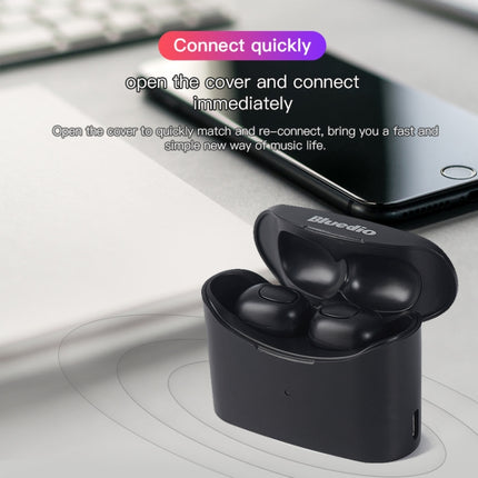 Bluedio TWS T-elf Bluetooth Version 5.0 In-Ear Bluetooth Headset with Headphone Charging Cabin(Black)-garmade.com