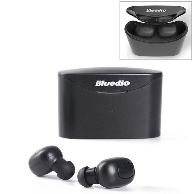 Bluedio TWS T-elf Bluetooth Version 5.0 In-Ear Bluetooth Headset with Headphone Charging Cabin(Black)-garmade.com
