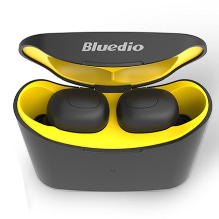 Bluedio TWS T-elf Bluetooth Version 5.0 In-Ear Bluetooth Headset with Headphone Charging Cabin(Yellow)-garmade.com