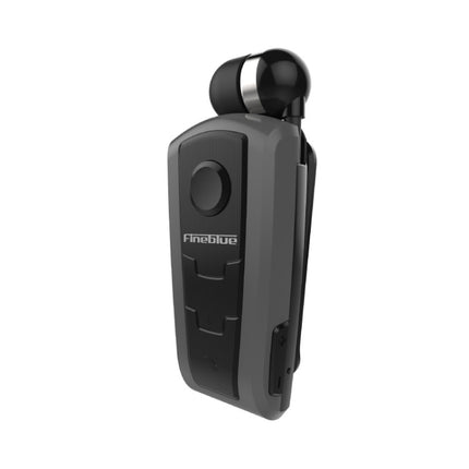 Fineblue F910 CSR4.1 Retractable Cable Caller Vibration Reminder Anti-theft Bluetooth Headset(Grey)-garmade.com