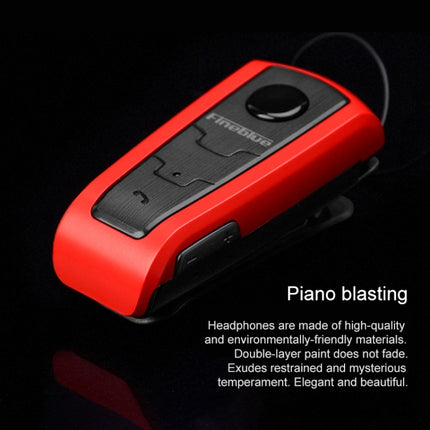 Fineblue F910 CSR4.1 Retractable Cable Caller Vibration Reminder Anti-theft Bluetooth Headset(Red)-garmade.com