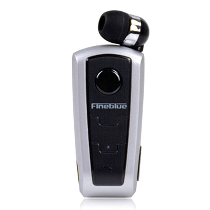 Fineblue F910 CSR4.1 Retractable Cable Caller Vibration Reminder Anti-theft Bluetooth Headset(Silver)-garmade.com