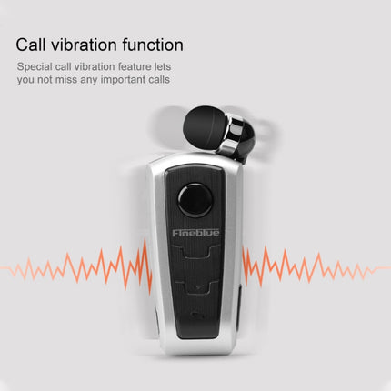 Fineblue F910 CSR4.1 Retractable Cable Caller Vibration Reminder Anti-theft Bluetooth Headset(White)-garmade.com