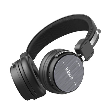 ipipoo EP-2 Foldable Head-mounted Wireless Bluetooth Headset Stereo HiFi Headphones, Support Handsfree, MFB Key(Grey)-garmade.com