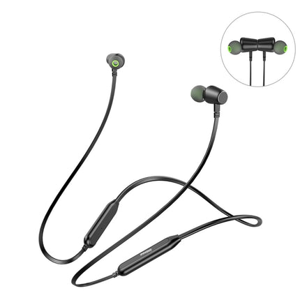ipipoo GP-1 Magnetic Sports Wireless Bluetooth V4.2 Earphone Neck Halter Style In-ear Headset(Black)-garmade.com