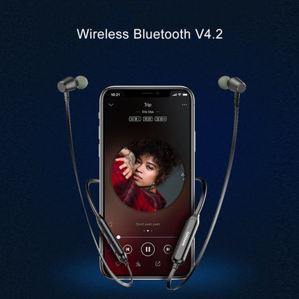 ipipoo GP-1 Magnetic Sports Wireless Bluetooth V4.2 Earphone Neck Halter Style In-ear Headset(Black)-garmade.com