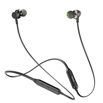 ipipoo GP-2 Quad-Core Dual-dynamic Drivers Sports Wireless Bluetooth V4.2 Earphone Neck Halter Style In-ear Headset(Black)-garmade.com
