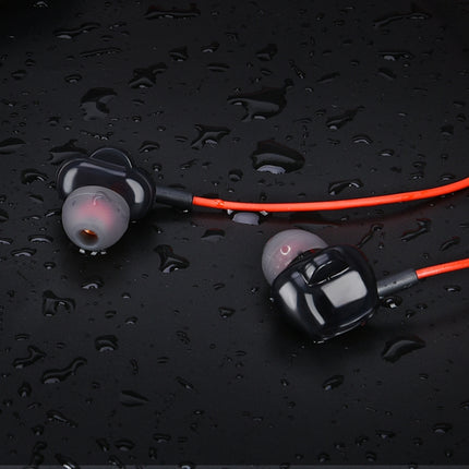 BH-I37 Bluetooth 5.0 Wire-controlled Bluetooth Earphone Built-in High-fidelity Microphone, Support Call (Red)-garmade.com