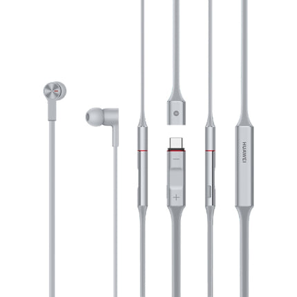Original Huawei FreeLace CM70-C Bluetooth 5.0 Waterproof Hanging Neck Sports In-ear Bluetooth Headset (Silver)-garmade.com