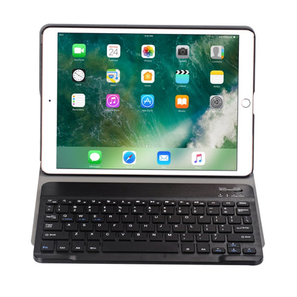 A102 For iPad 10.2 inch Ultra-thin Detachable Bluetooth Keyboard Leather Tablet Case with Stand Function(Black)-garmade.com