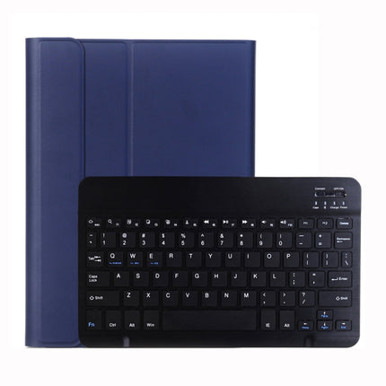 A102 For iPad 10.2 inch Ultra-thin Detachable Bluetooth Keyboard Leather Tablet Case with Stand Function(Dark Blue)-garmade.com