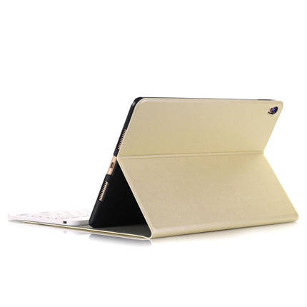 A102 For iPad 10.2 inch Ultra-thin Detachable Bluetooth Keyboard Leather Tablet Case with Stand Function(Gold)-garmade.com