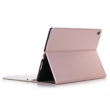 A102 For iPad 10.2 inch Ultra-thin Detachable Bluetooth Keyboard Leather Tablet Case with Stand Function(Rose Gold)-garmade.com