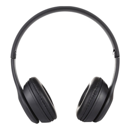 P47 Foldable Wireless Bluetooth Headphone with 3.5mm Audio Jack, Support MP3 / FM / Call(Black)-garmade.com