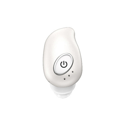 V21 Mini Single Ear Stereo Bluetooth V5.0 Wireless Earphones without Charging Box(White)-garmade.com