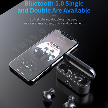 FLOVEME Universal Bluetooth 5.0 Earbuds Stereo Headset In-Ear Earphone with Charging Box-garmade.com