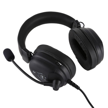HAMTOD V6800 Dual 3.5mm + USB Interface Wired Gaming Headset, Cable Length: 2.1m-garmade.com
