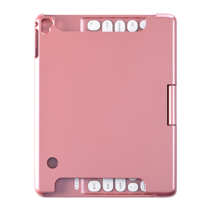 Q5 For iPad 2017 & 2018 / Pro 9.7 / Air 2 / Air Rotating Colorful Glowing Plastic Dot Bluetooth Keyboard (Rose Gold)-garmade.com