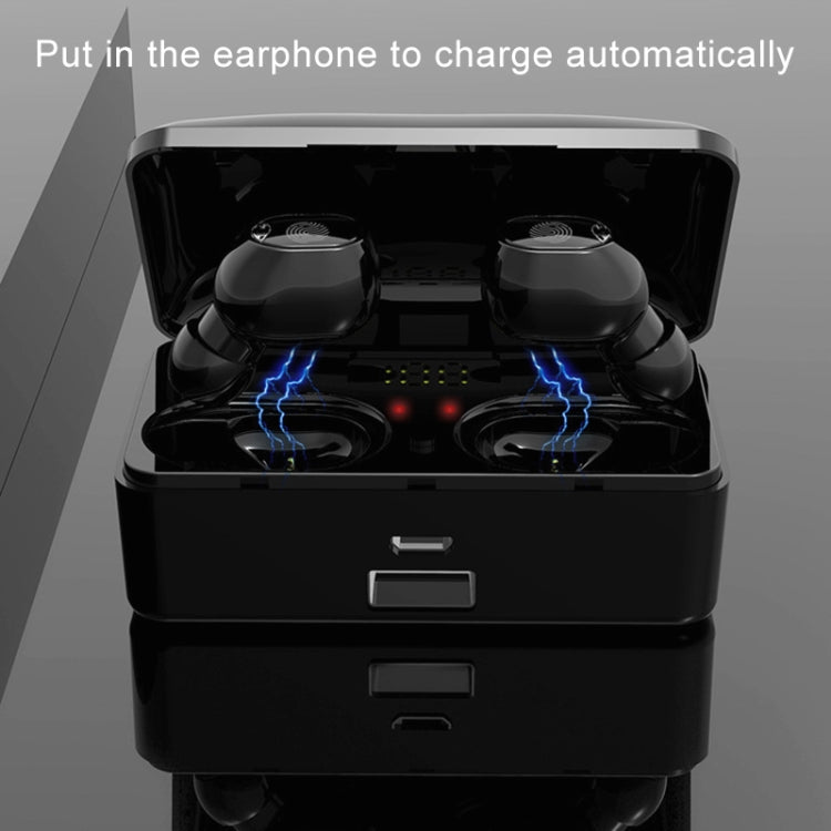 G10 TWS Bluetooth 5.0 Wireless Bluetooth Earphone with Charging Box, Support Digital Display & HD Call & Power Bank(Blue)-garmade.com