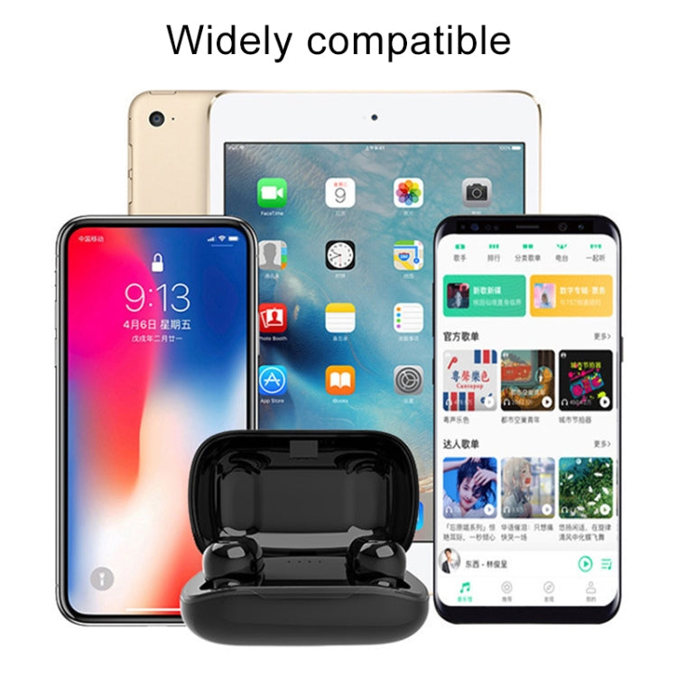 G10 TWS Bluetooth 5.0 Wireless Bluetooth Earphone with Charging Box, Support Digital Display & HD Call & Power Bank(Blue)-garmade.com