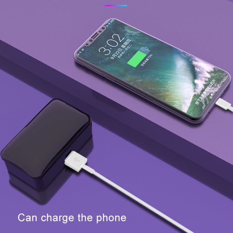 G10 TWS Bluetooth 5.0 Wireless Bluetooth Earphone with Charging Box, Support Digital Display & HD Call & Power Bank(Blue)-garmade.com