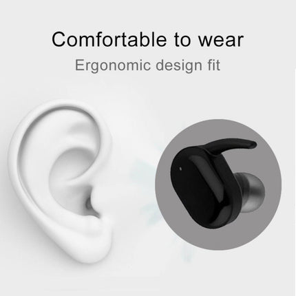 TWS-4 IPX5 Waterproof Bluetooth 5.0 Touch Wireless Bluetooth Earphone with Charging Box, Support HD Call & Voice Prompts(Black)-garmade.com