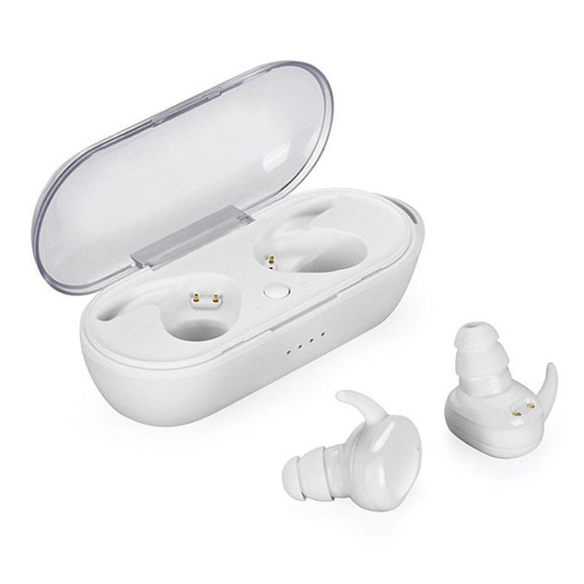 TWS-4 IPX5 Waterproof Bluetooth 5.0 Touch Wireless Bluetooth Earphone with Charging Box, Support HD Call & Voice Prompts(White)-garmade.com