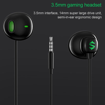 Original Xiaomi Black Shark 3.5mm Wire-controlled Semi-in-ear Gaming Earphone, Support Calls, Cable Length: 1.2m(Black)-garmade.com