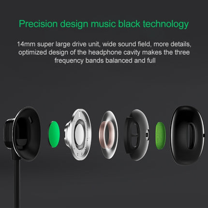 Original Xiaomi Black Shark 3.5mm Wire-controlled Semi-in-ear Gaming Earphone, Support Calls, Cable Length: 1.2m(Black)-garmade.com