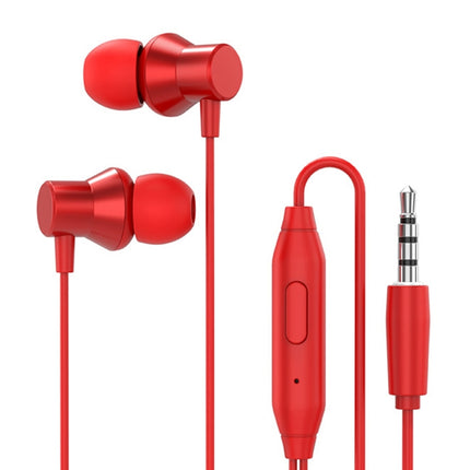 Original Lenovo HF130 High Sound Quality Noise Cancelling In-Ear Wired Control Earphone(Red)-garmade.com