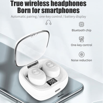 XG-8 TWS Digital Display Touch Bluetooth Earphone with Magnetic Charging Box(Pink)-garmade.com