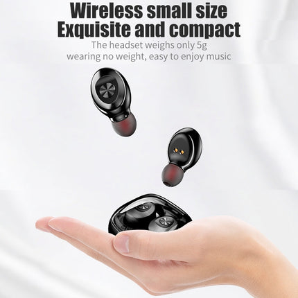 XG-8 TWS Digital Display Touch Bluetooth Earphone with Magnetic Charging Box(Blue)-garmade.com