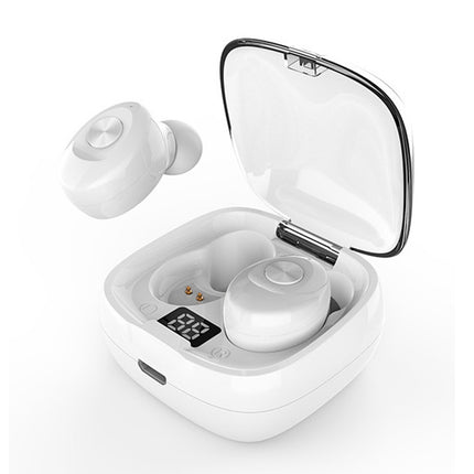 XG-8 TWS Digital Display Touch Bluetooth Earphone with Magnetic Charging Box(White)-garmade.com