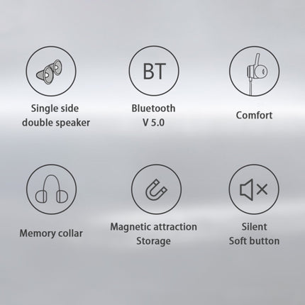 Original Lenovo X3 Magnetic In-Ear Wireless Sports Bluetooth 5.0 Earphone(Black)-garmade.com