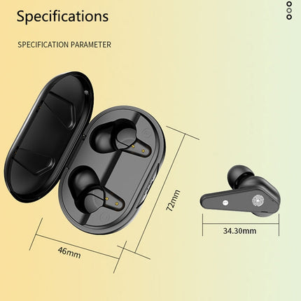 Air Plus Bluetooth 5.0 Mini Binaural Wireless Stereo Sports Bluetooth Earphone with Charging Box(Black)-garmade.com
