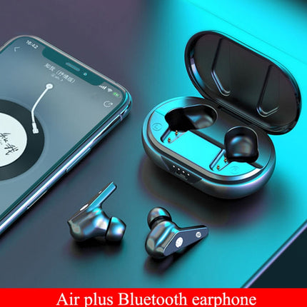 Air Plus Bluetooth 5.0 Mini Binaural Wireless Stereo Sports Bluetooth Earphone with Charging Box(White)-garmade.com
