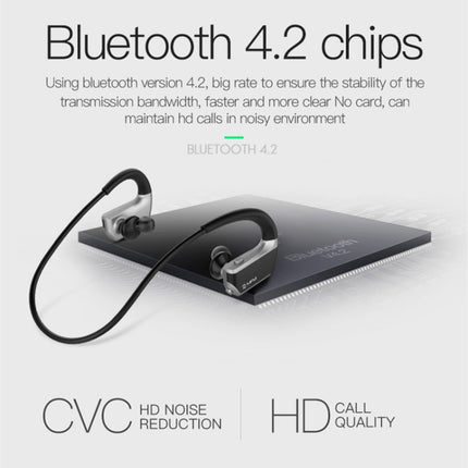 J2 Bluetooth 4.2 Binaural Hanging Type Wireless Sports Bluetooth Earphone, Built-in Memory (Red)-garmade.com