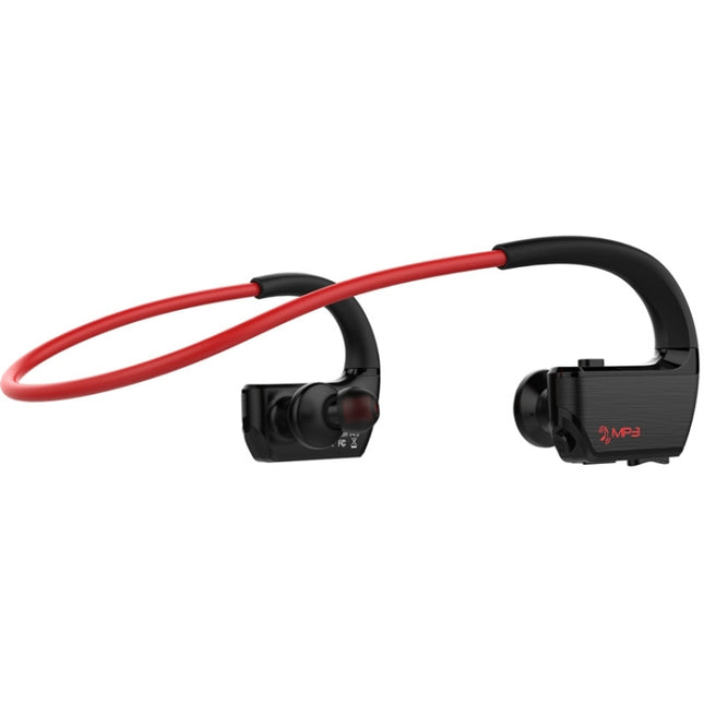 J2 Bluetooth 4.2 Binaural Hanging Type Wireless Sports Bluetooth Earphone, Built-in Memory (Red)-garmade.com