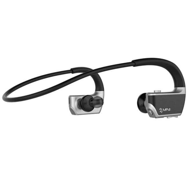 J2 Bluetooth 4.2 Binaural Hanging Type Wireless Sports Bluetooth Earphone, Built-in Memory (Silver)-garmade.com
