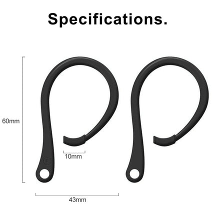 For AirPods 1 / 2 / Pro Anti-lost Silicone Earphone Ear-hook(Black)-garmade.com