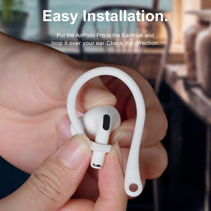 For AirPods 1 / 2 / Pro Anti-lost Silicone Earphone Ear-hook(White)-garmade.com