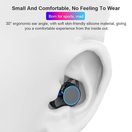 HAMTOD G02 Bluetooth 5.0 LED Display Screen Waterproof Binaural Wireless Bluetooth Headset-garmade.com