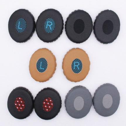 1 Pair For Bose OE2 / OE2i / SoundTrue Headset Cushion Sponge Cover Earmuffs Replacement Earpads(Black Red)-garmade.com
