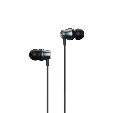 REMAX RM-202 In-Ear Stereo Metal Music Earphone with Wire Control + MIC, Support Hands-free(Tarnish)-garmade.com