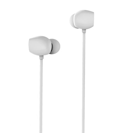 REMAX RM-550 3.5mm Gold Pin In-Ear Stereo Music Earphone with Wire Control + MIC, Support Hands-free (White)-garmade.com