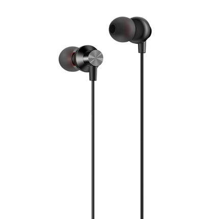 REMAX RM-560 Type-C In-Ear Stereo Metal Music Earphone with Wire Control + MIC, Support Hands-free, Not For Samsung Phones(Black)-garmade.com